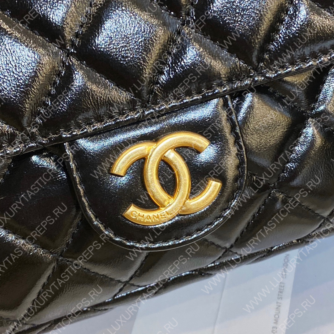 Ch*el small hobo bag black as3710