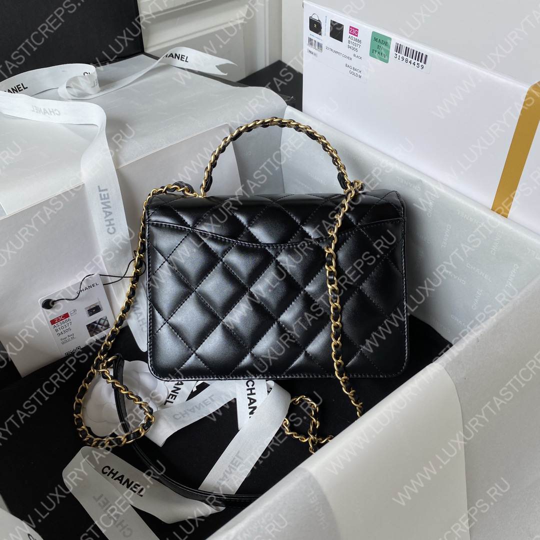 Ch*el mini flap bag with top handle as3886