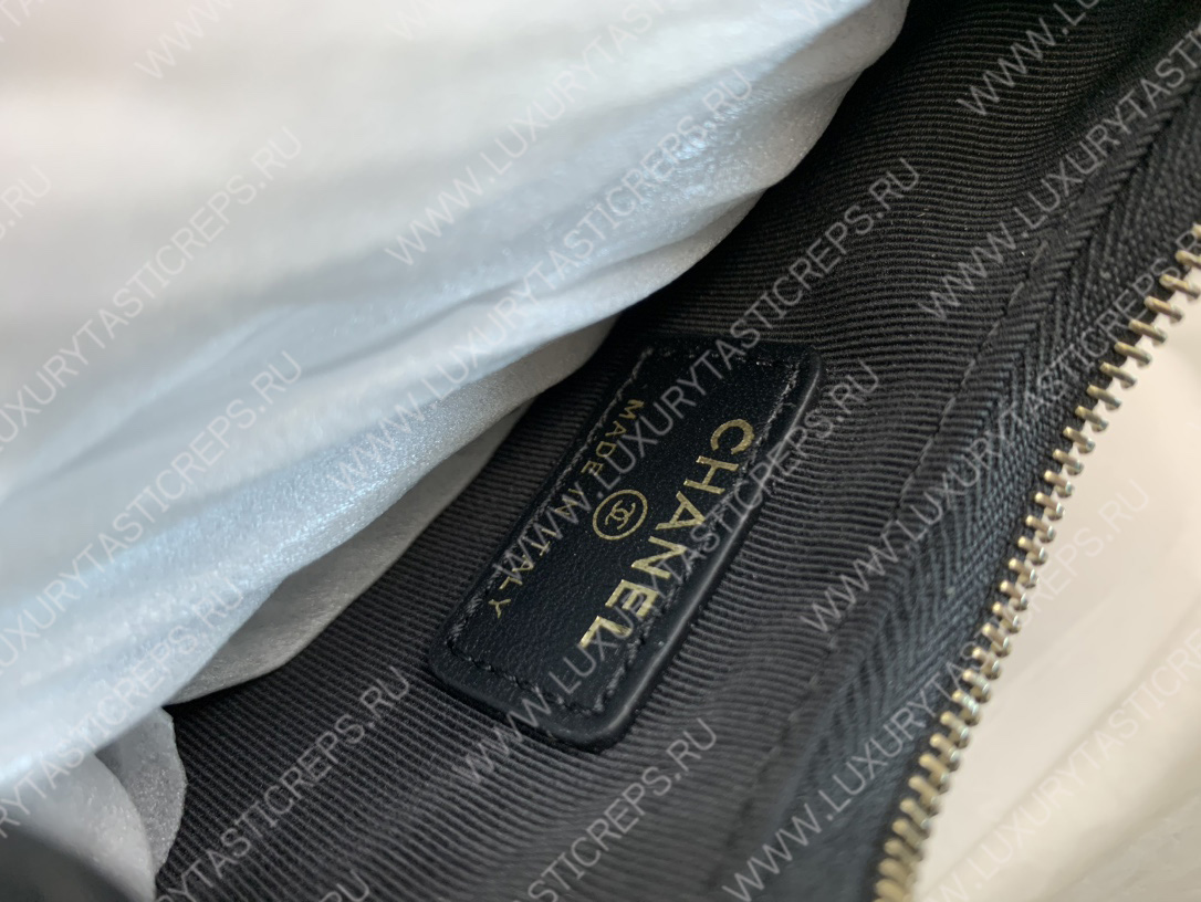 Ch*el small hobo bag black as3917