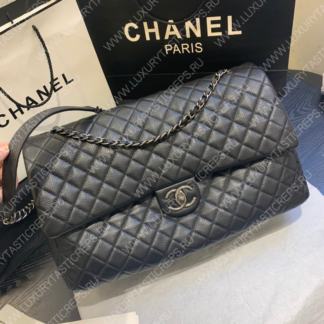 Ch*el large classic handbag black a58600