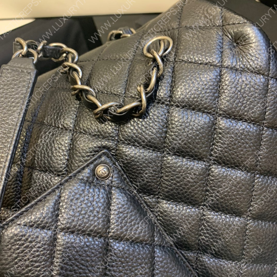 Ch*el large classic handbag black a58600