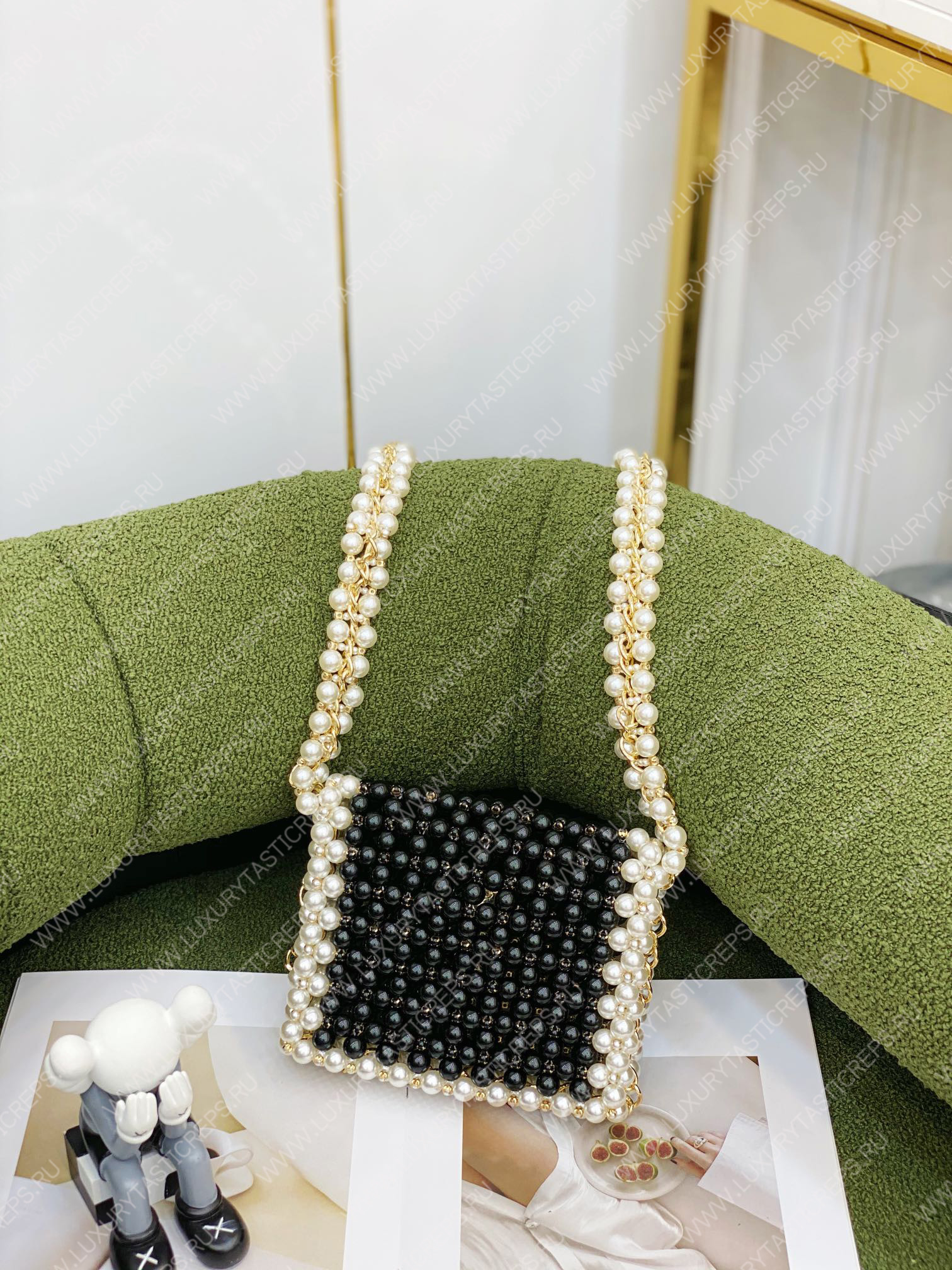 Ch*el mini evening bag black as3629