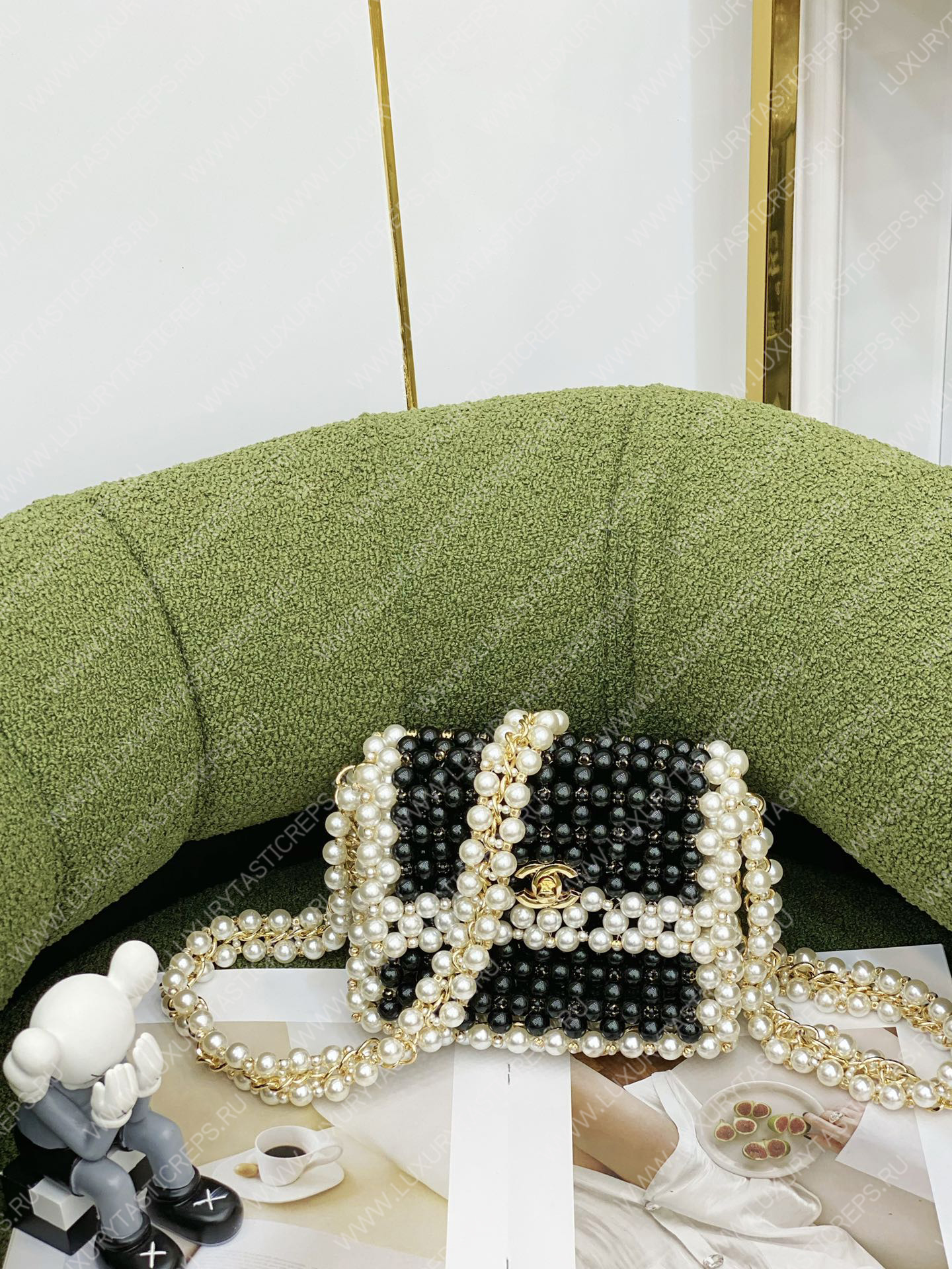 Ch*el mini evening bag black as3629