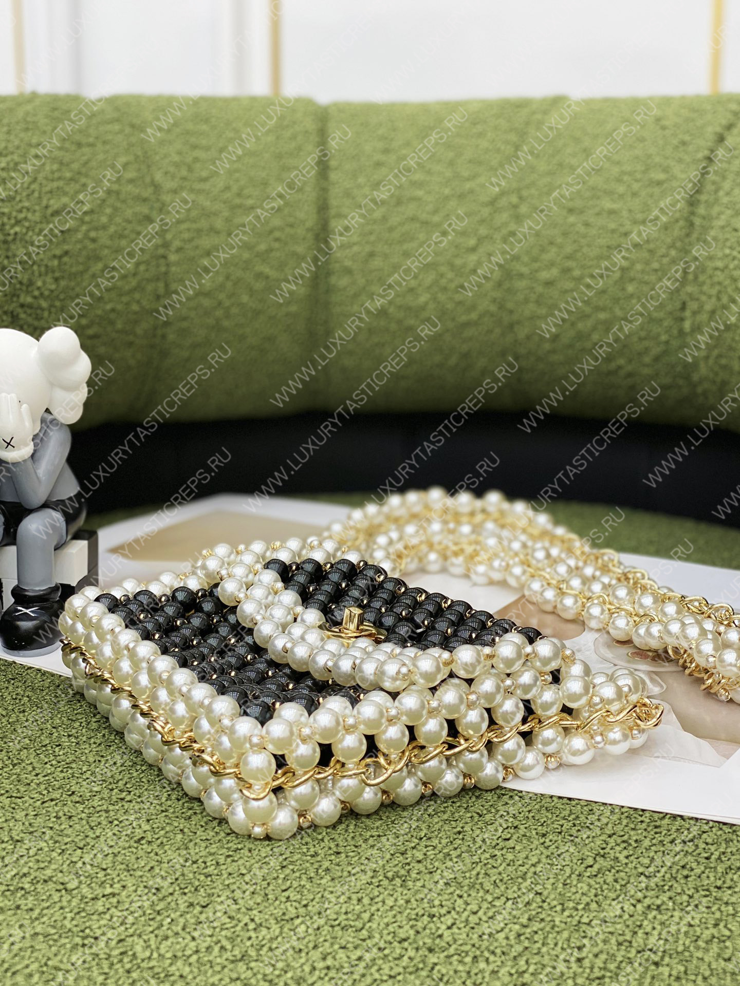 Ch*el mini evening bag black as3629