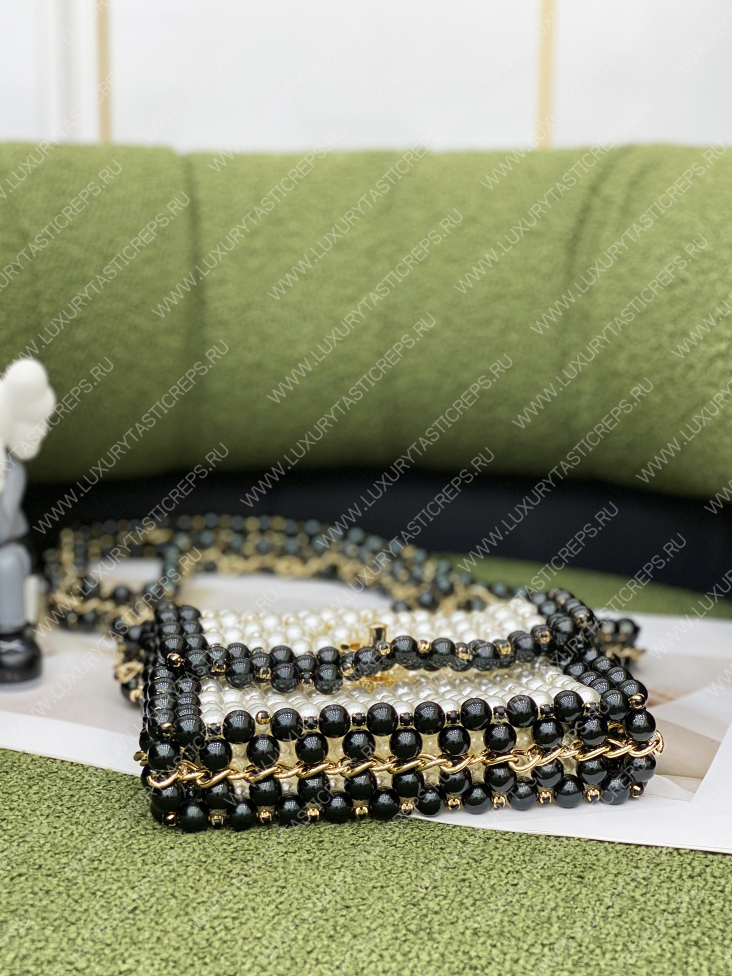 Ch*el mini evening bag white as3629