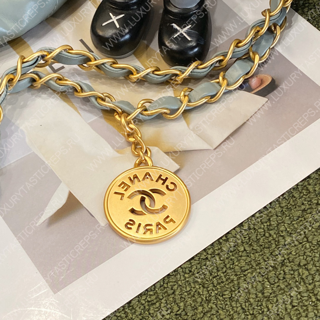 Ch*el 22 handbag light green as3261