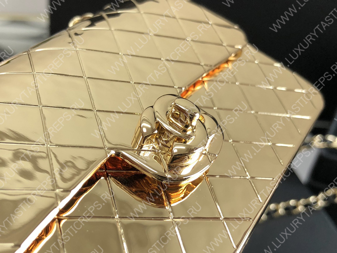 Ch*el small evening bag gold as2514