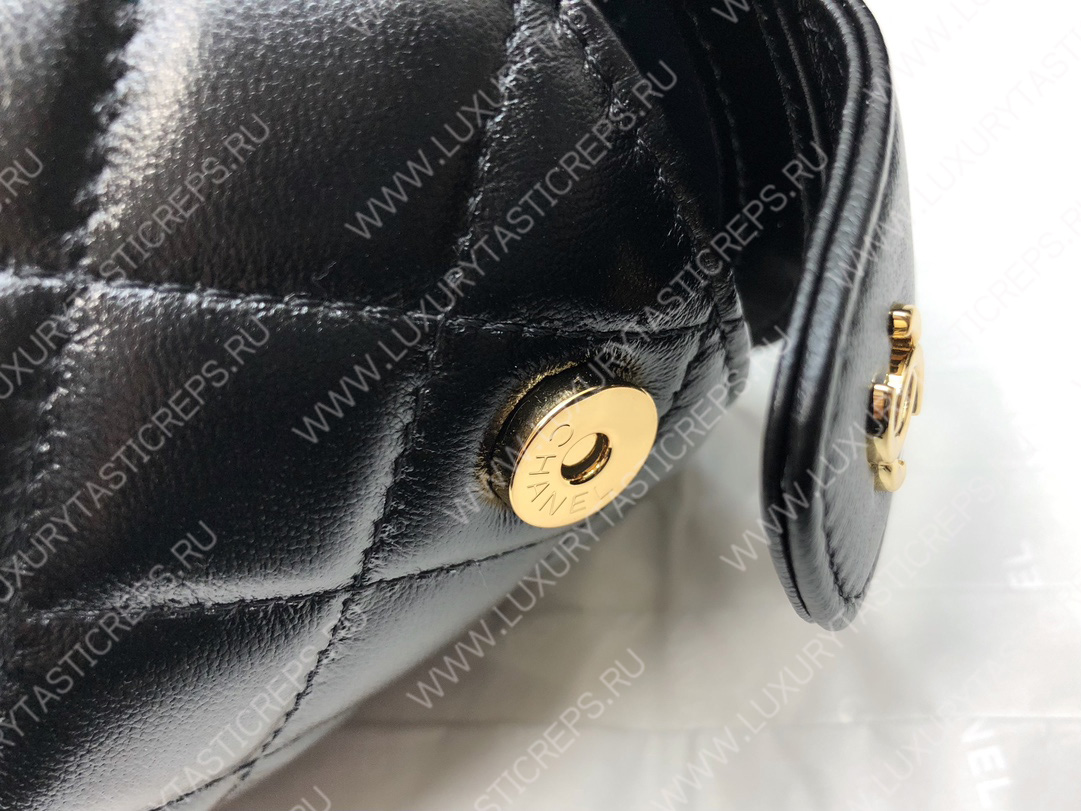 Ch*el small vanity case black  as3726