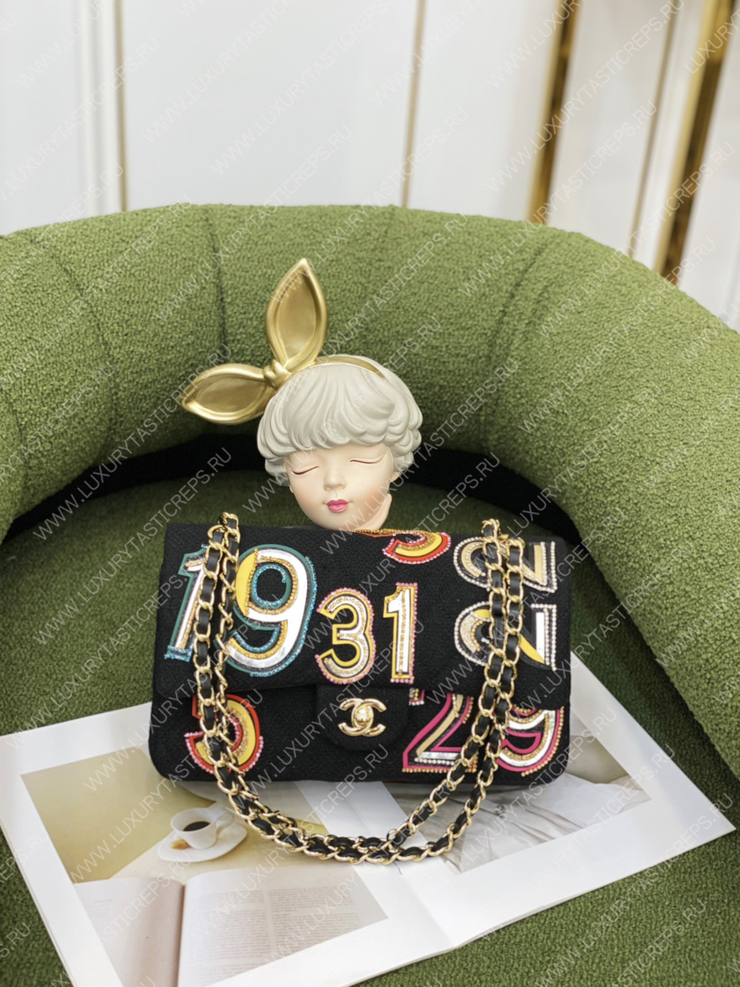 Ch*el small classic handbag black a01112