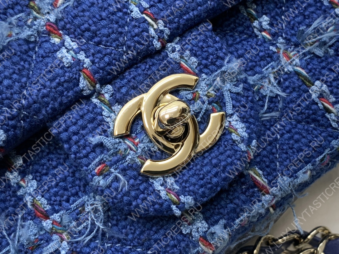 Ch*el mini flap bag blue a69900