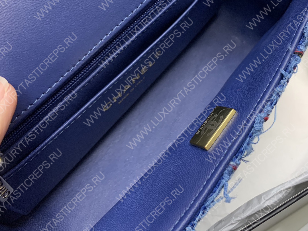 Ch*el mini flap bag blue a69900