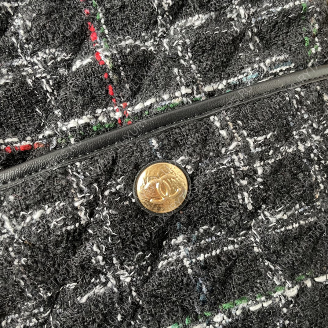 Ch*el hobo tote bag black white and multicolor as3598