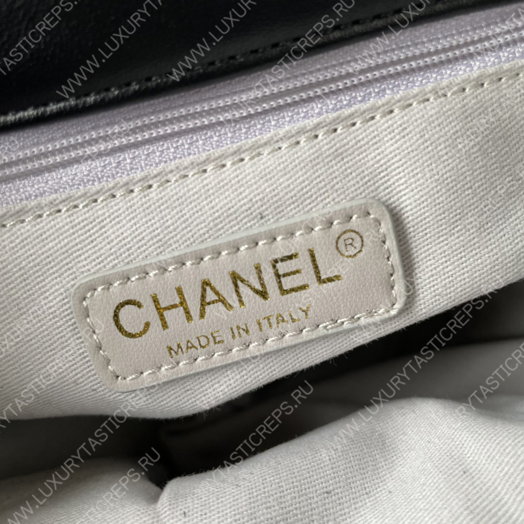 Ch*el hobo tote bag ecru, gray, beige and black as3598