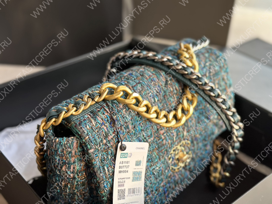 Ch*el 19 large handbag multicolor as1161