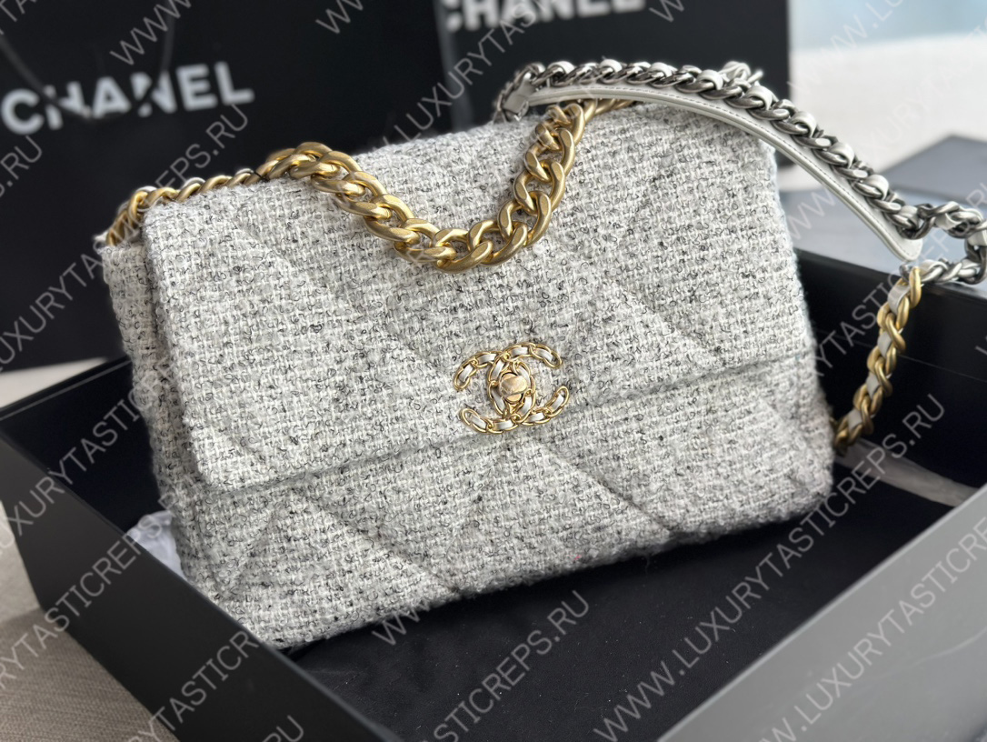 Ch*el 19 large handbag multicolor as1161