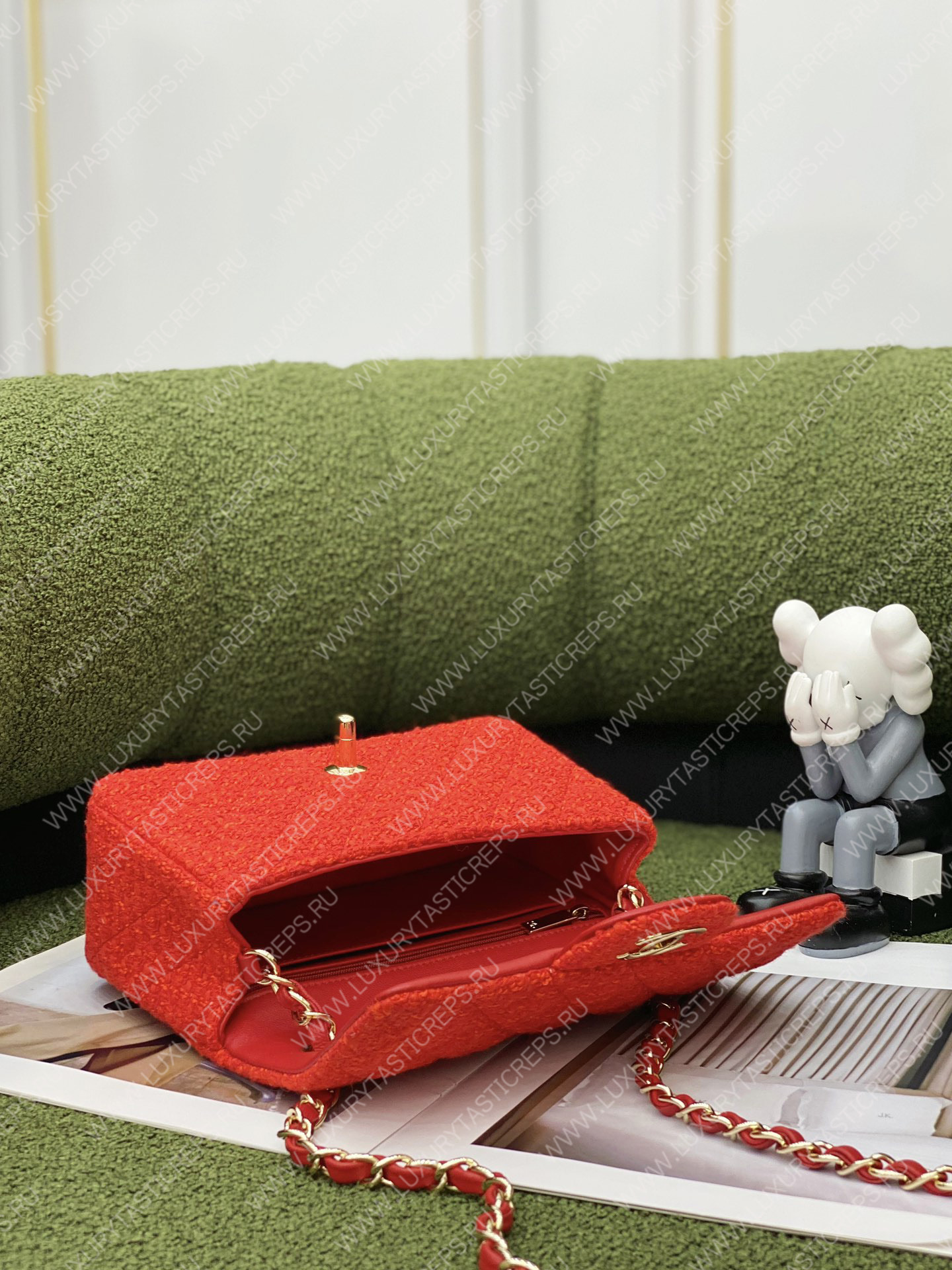 Ch*el mini flap bag red a69900