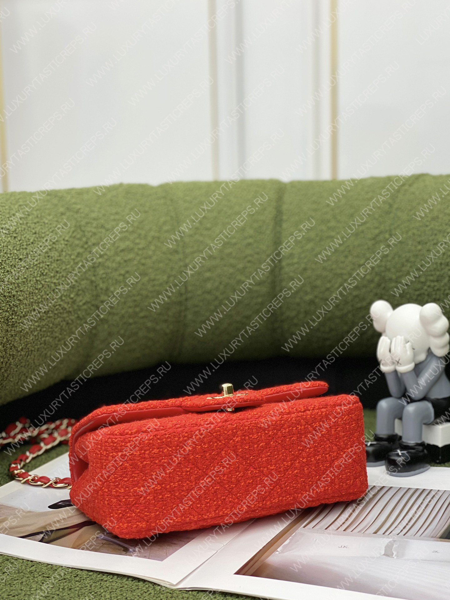 Ch*el mini flap bag red a69900