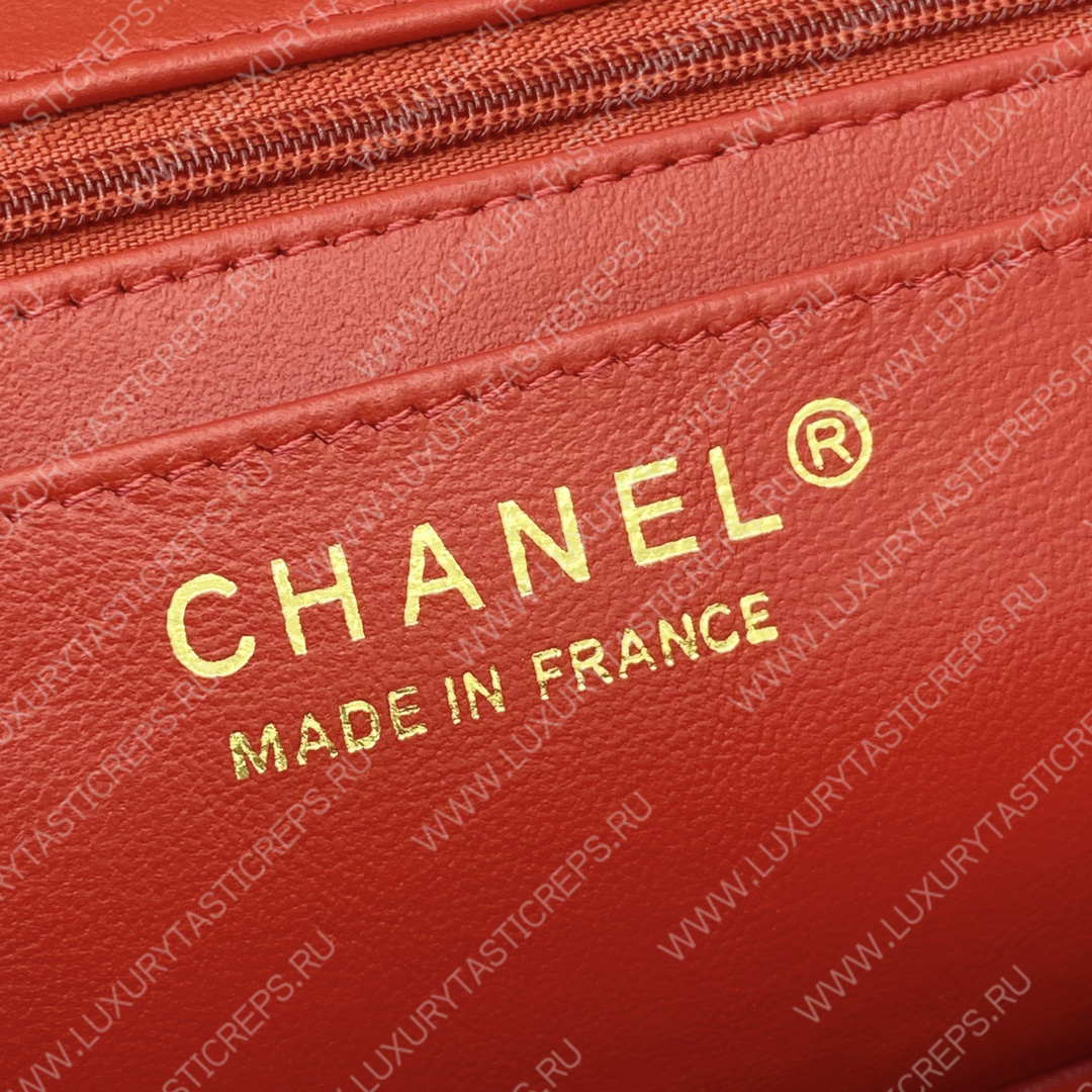 Ch*el mini flap bag red a69900