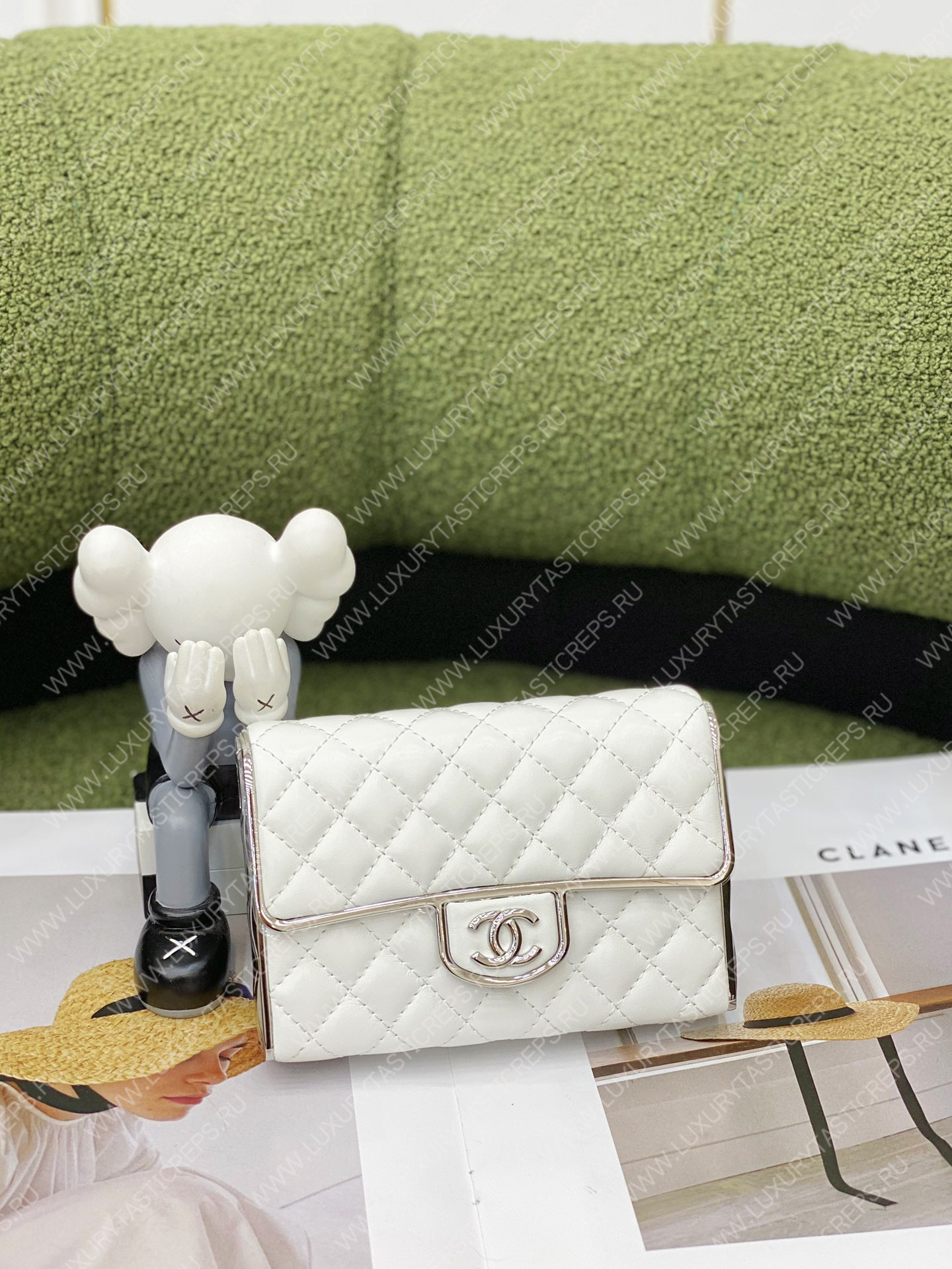 Ch*el mini flap bag white as3897