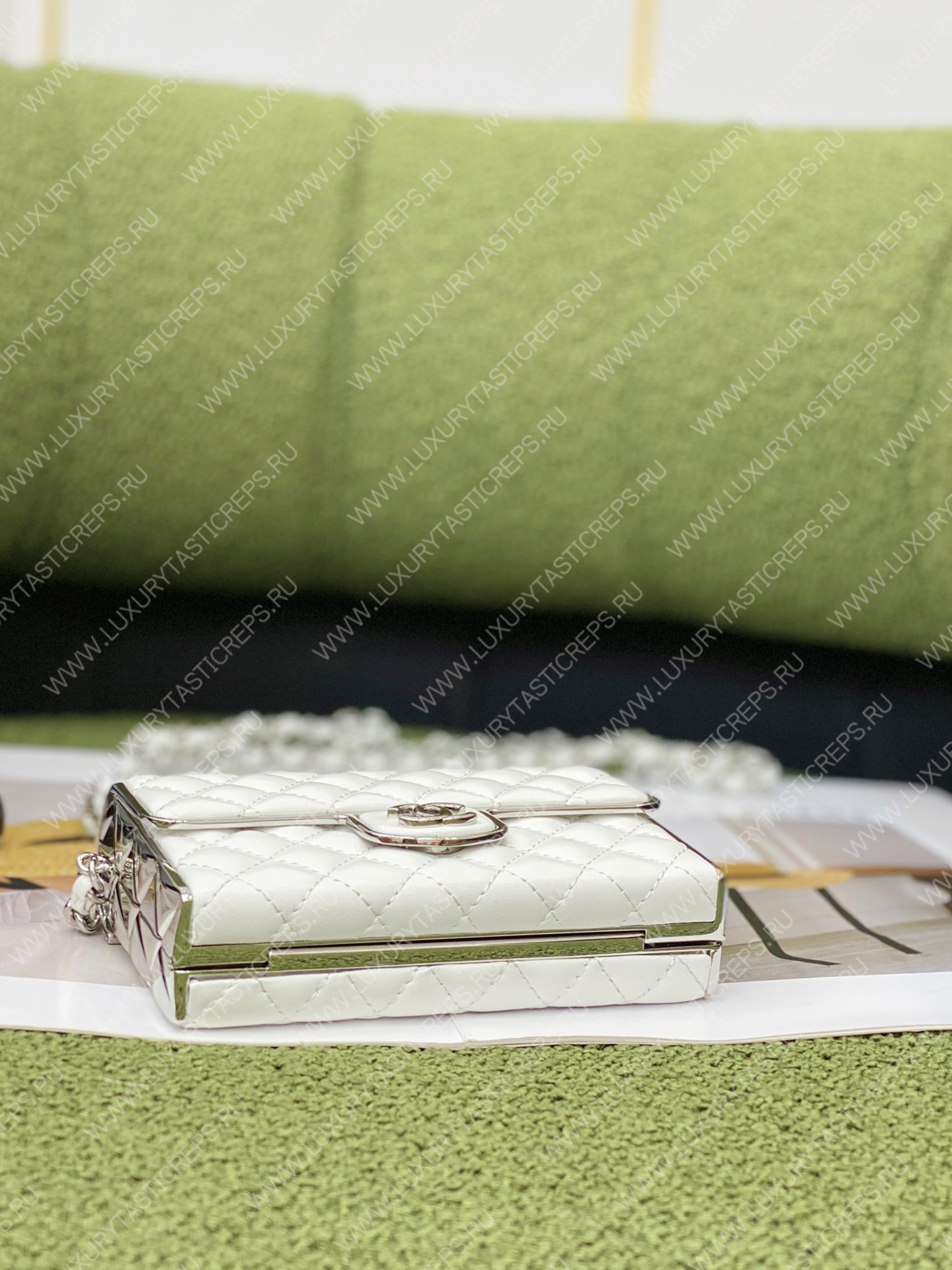 Ch*el mini flap bag white as3897