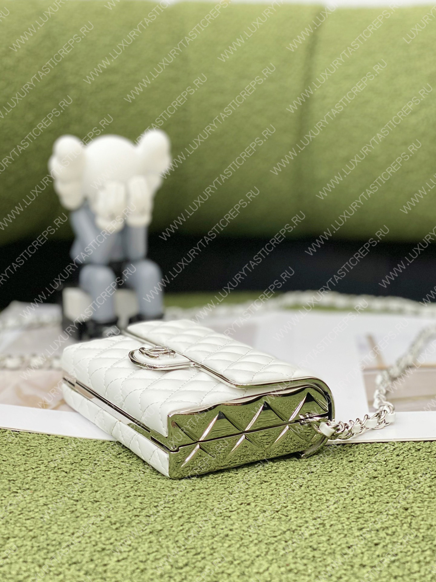 Ch*el mini flap bag white as3897