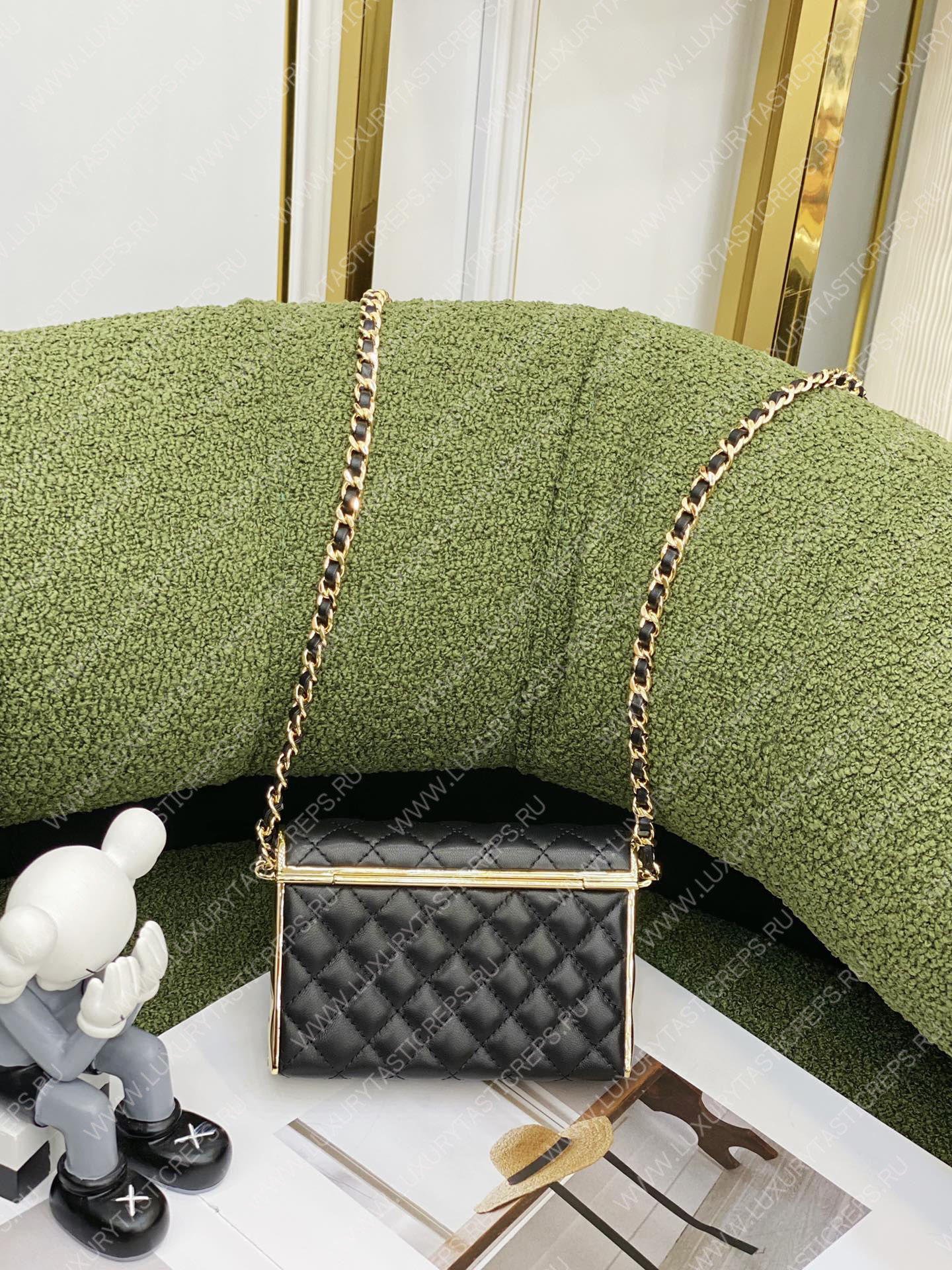 Ch*el mini flap bag black as3897