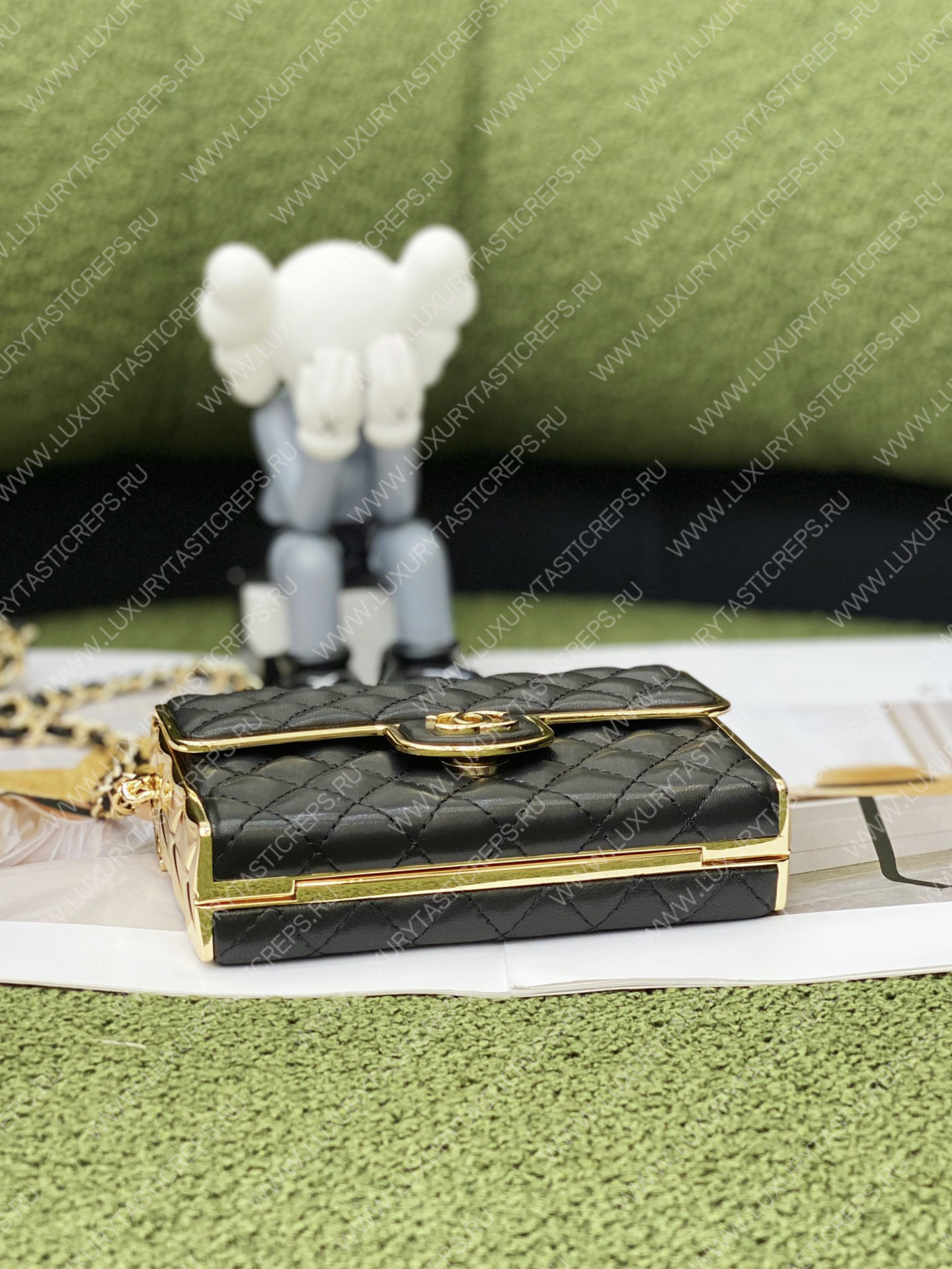 Ch*el mini flap bag black as3897