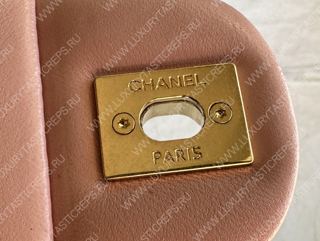 Ch*el mini flap bag with top handle baby pink as1786