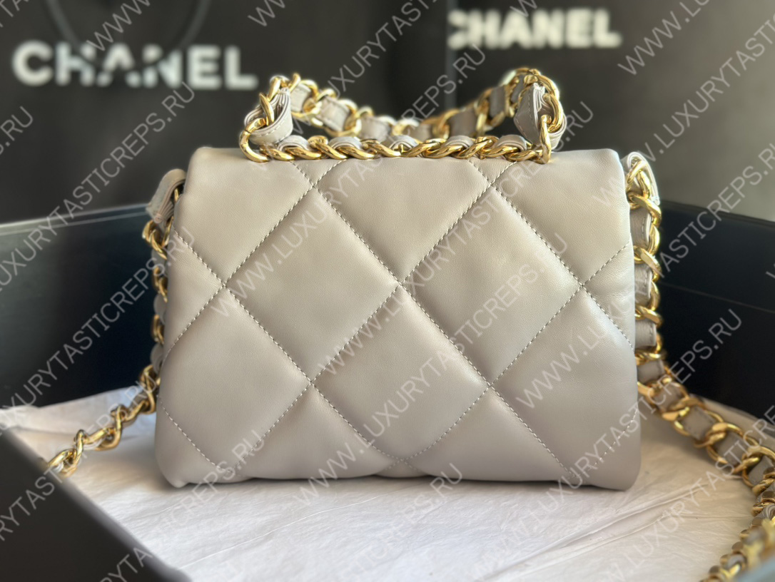 Ch*el pearl crush mini flap bag white as1160