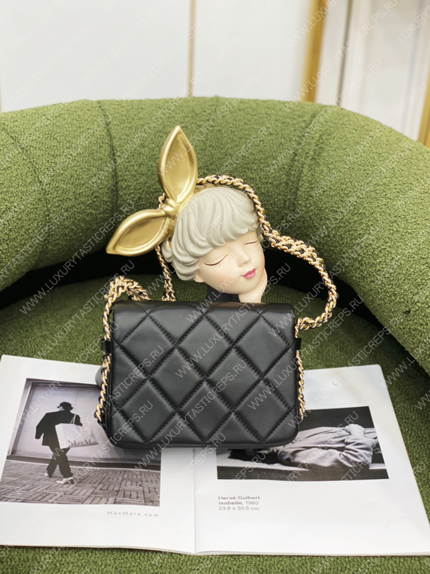 Ch*el mini flap bag black as3751