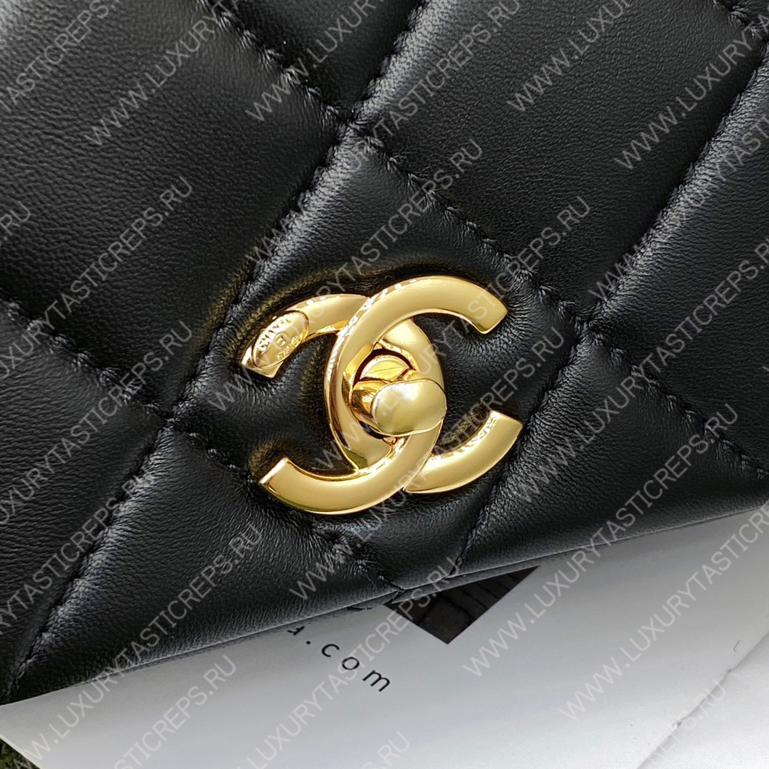 Ch*el mini flap bag black as3751