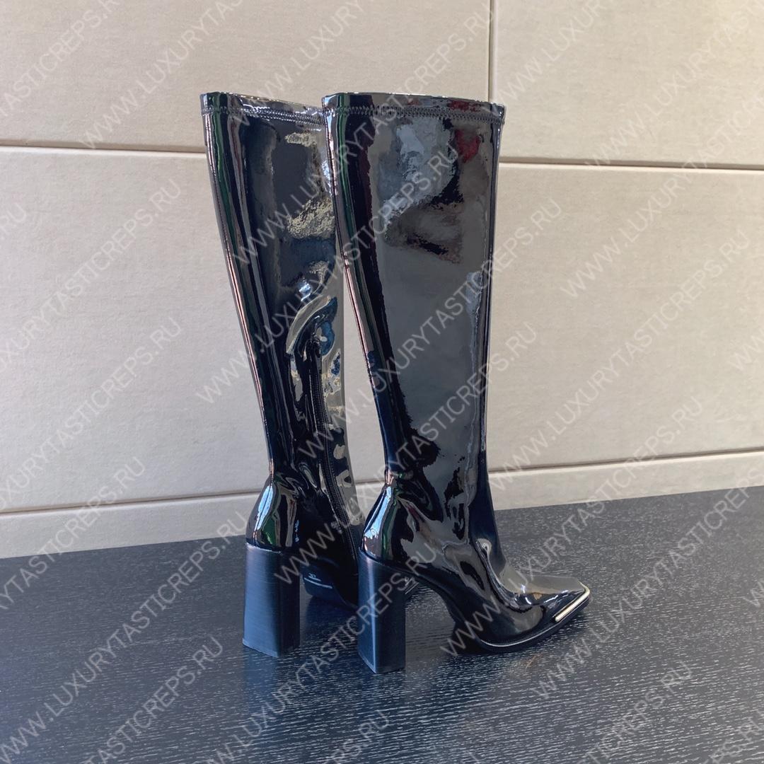 ALEXANDER MCQUEEN PUNK TALL BOOT BLACK 732227WHSWD1081