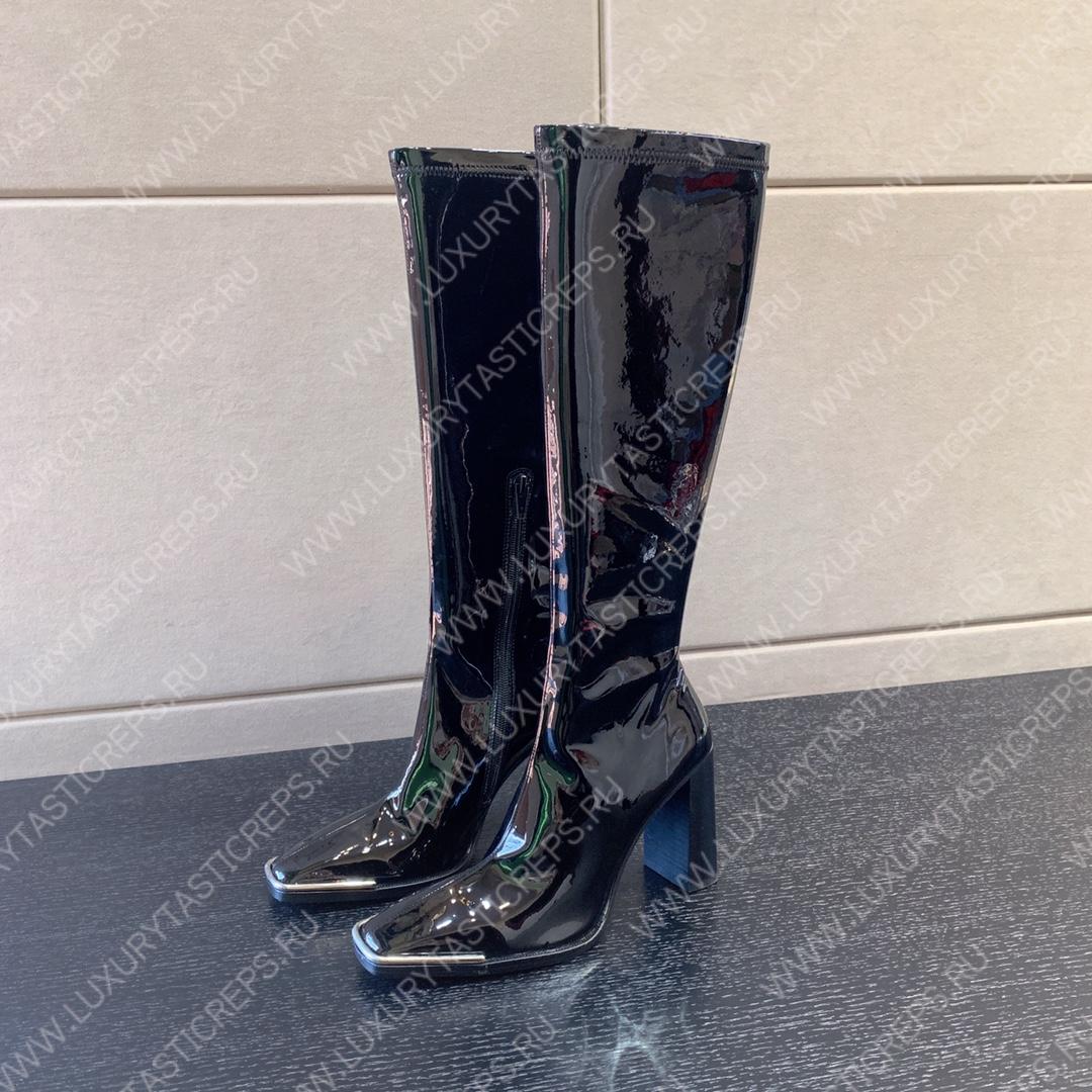 ALEXANDER MCQUEEN PUNK TALL BOOT BLACK 732227WHSWD1081