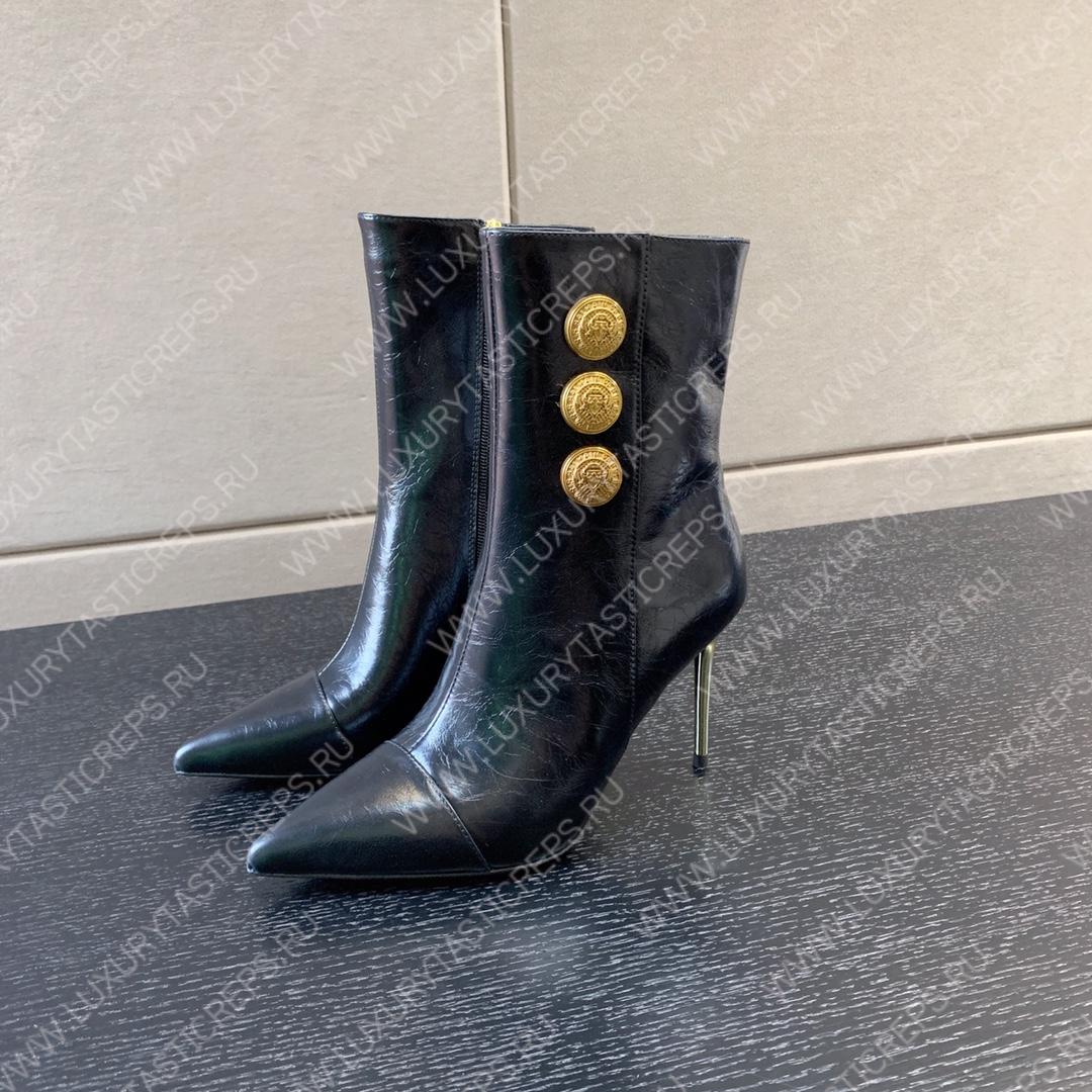 BALMAIN RONI ANKLE BOOTS BLACK YN1TA522LVIT