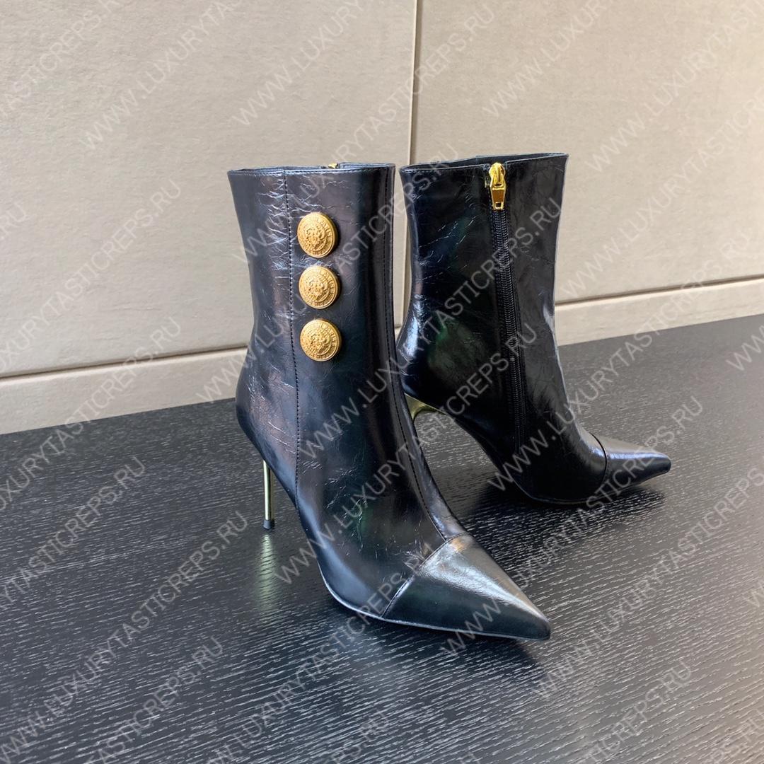 BALMAIN RONI ANKLE BOOTS BLACK YN1TA522LVIT