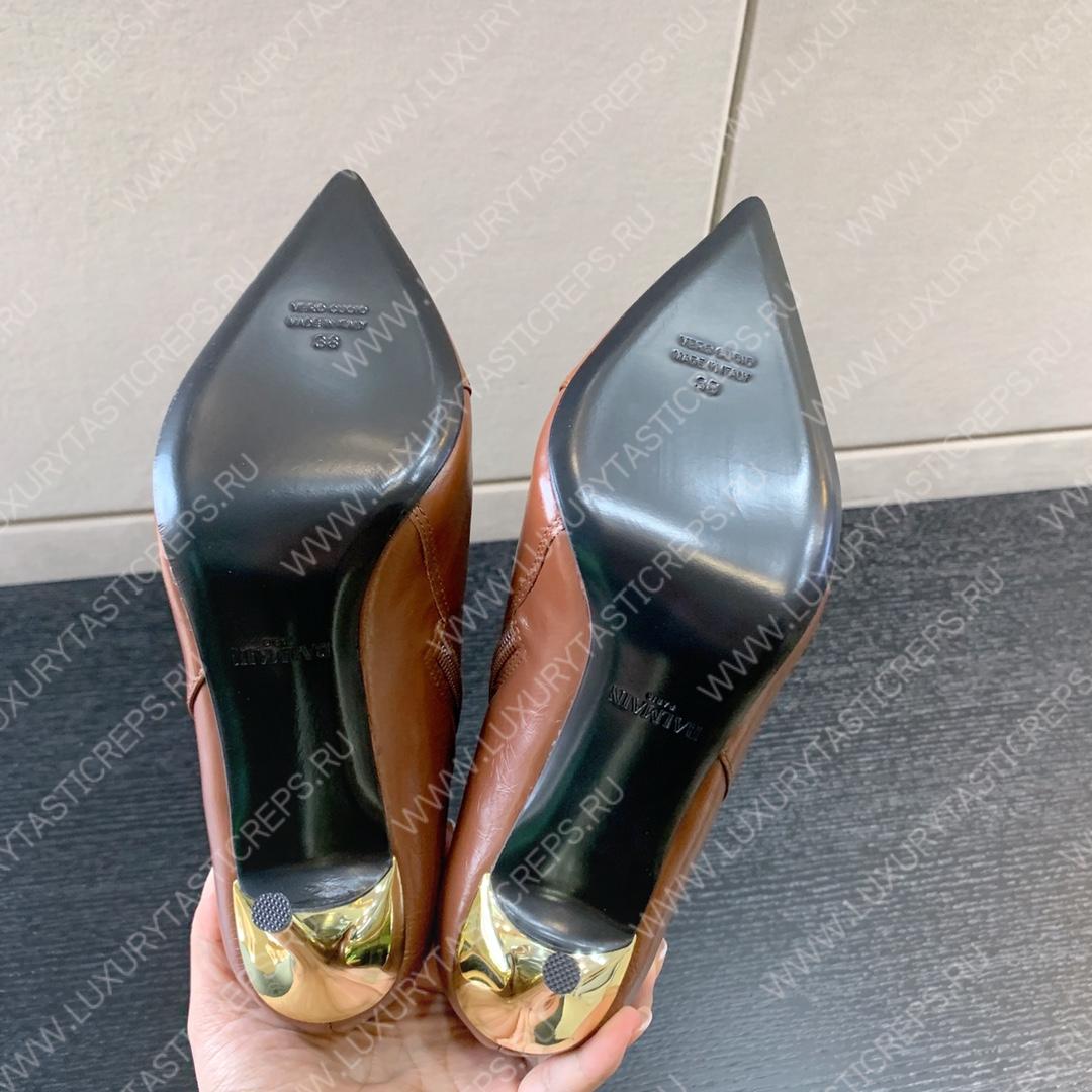 BALMAIN RONI ANKLE BOOTS BROWN YN1TA522LVIT