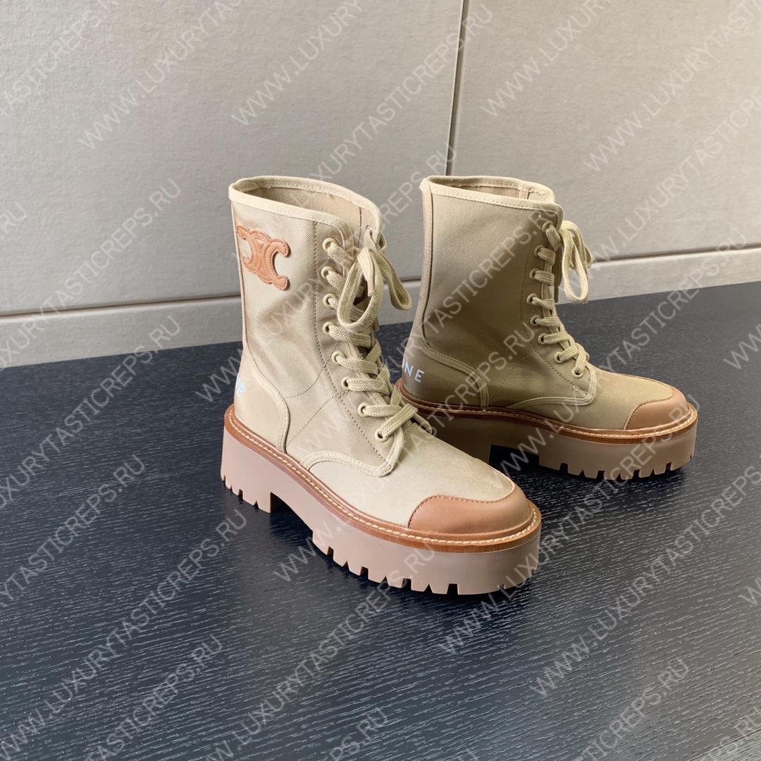 Ce**e bulky lace-up boot with triomphe cream 354657005c