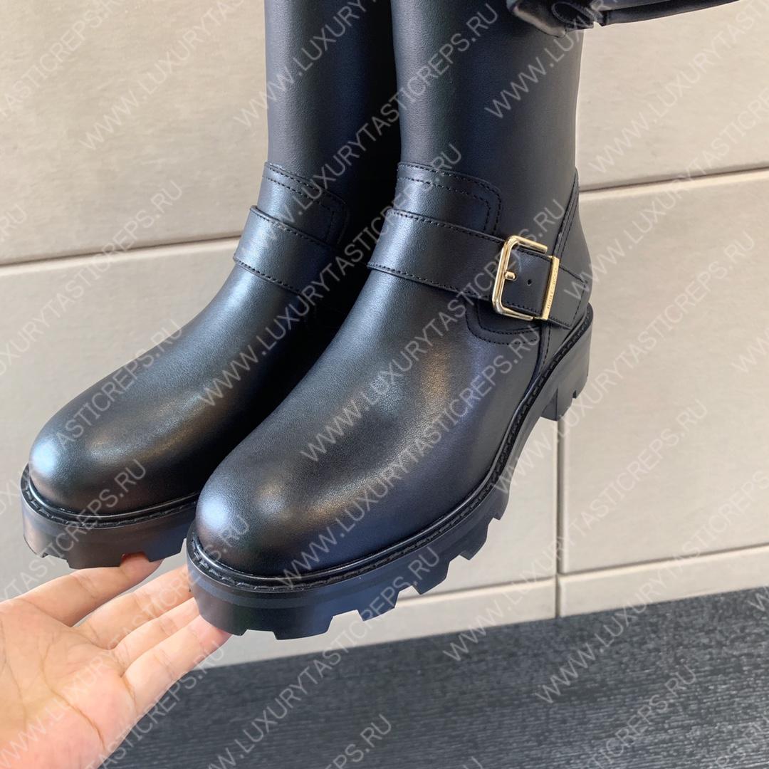 JIMMY CHOO BIKER II OVER THE KNEE BLACK BIKERIIOTKFLATQOZ