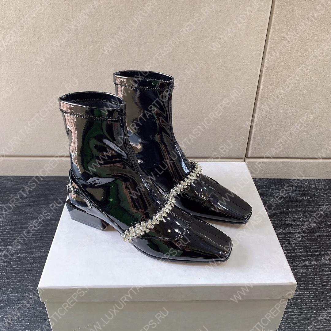 JIMMY CHOO CRUZ FLAT BOOTS BLACK CRUZFLATWQF