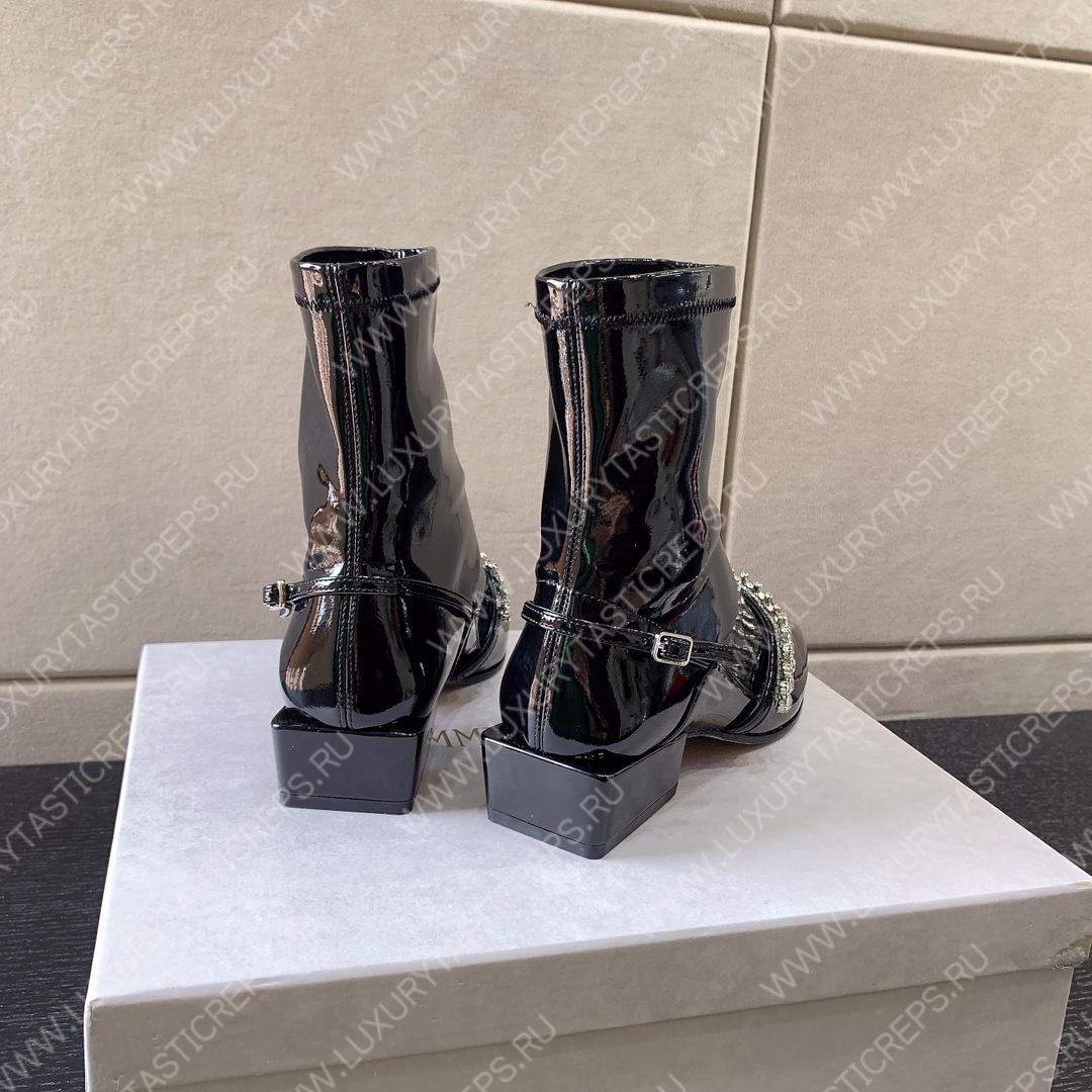 JIMMY CHOO CRUZ FLAT BOOTS BLACK CRUZFLATWQF