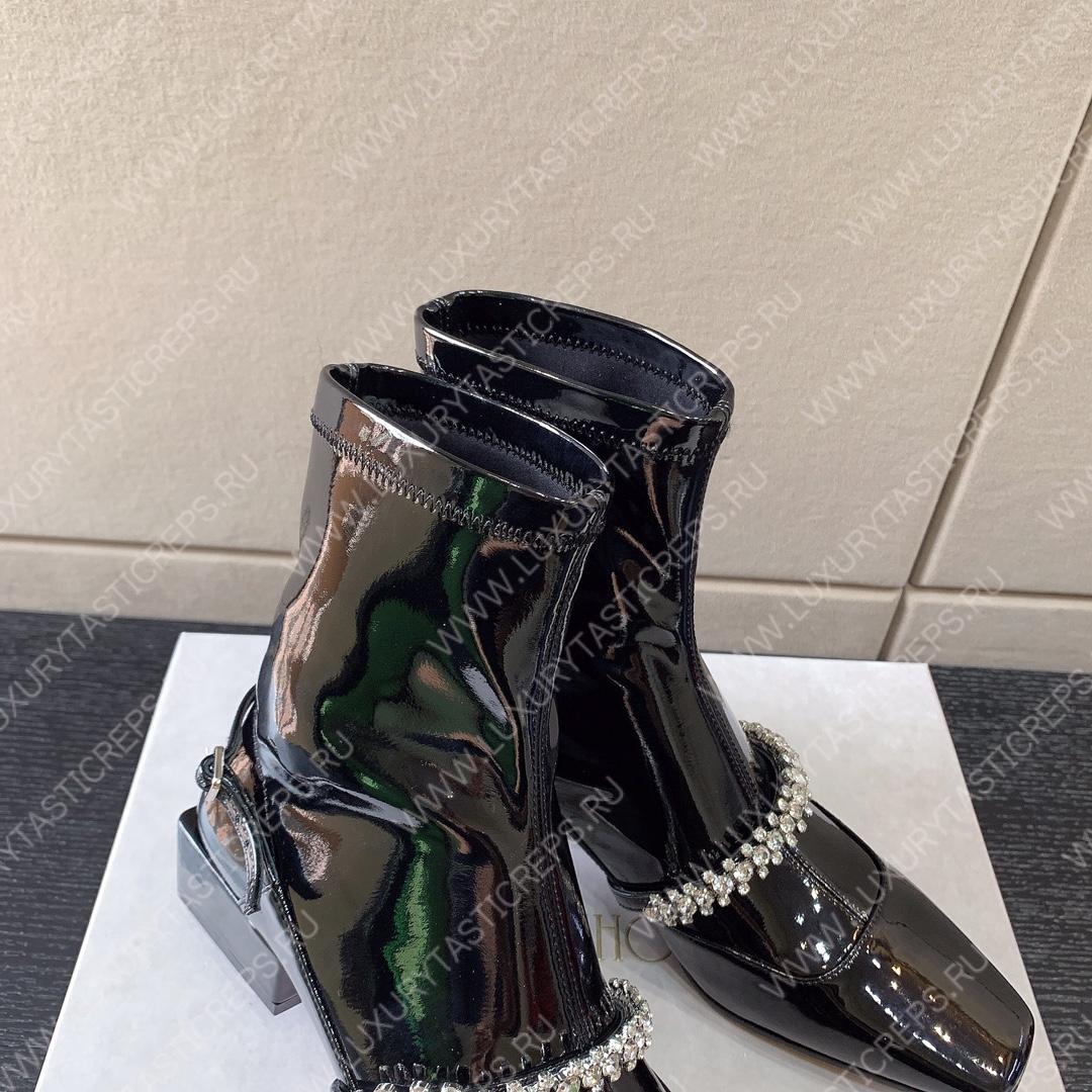 JIMMY CHOO CRUZ FLAT BOOTS BLACK CRUZFLATWQF