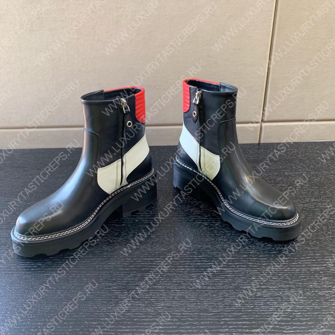 l**is V*t*n beaubourg ankle boots black and red 1a9obp