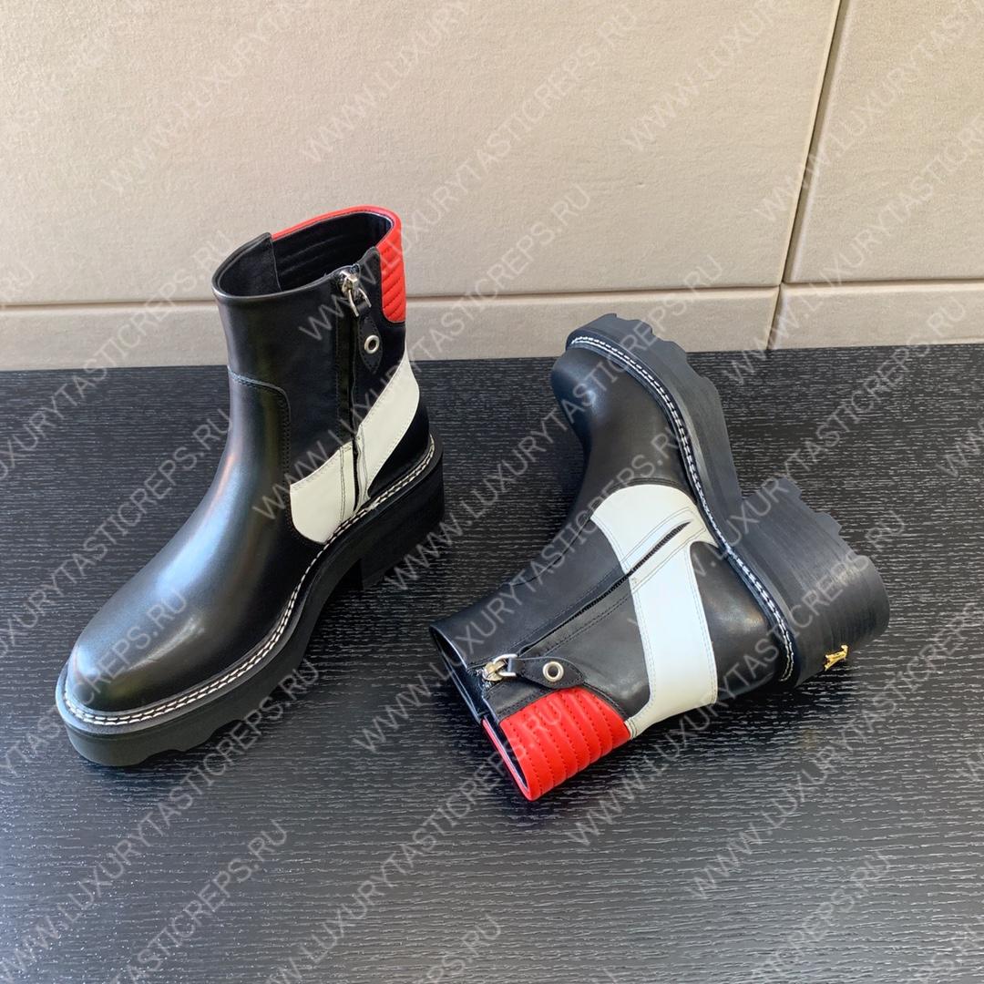 l**is V*t*n beaubourg ankle boots black and red 1a9obp