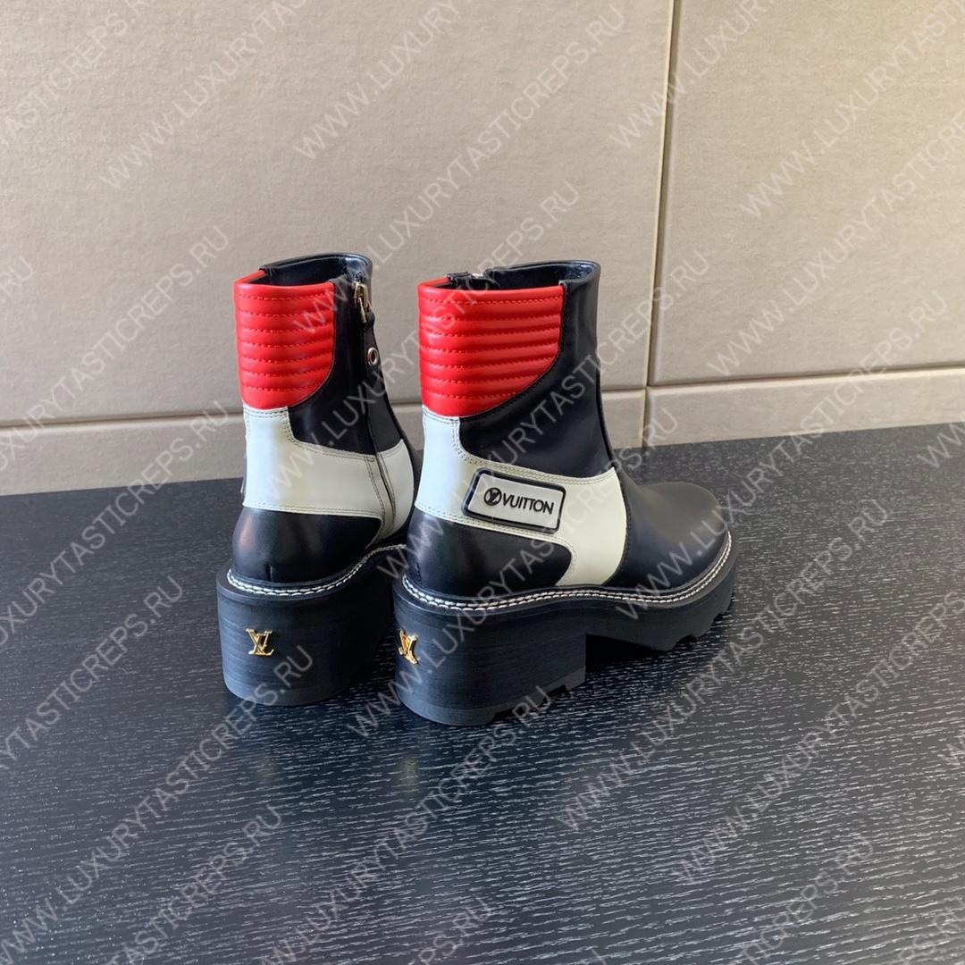 l**is V*t*n beaubourg ankle boots black and red 1a9obp