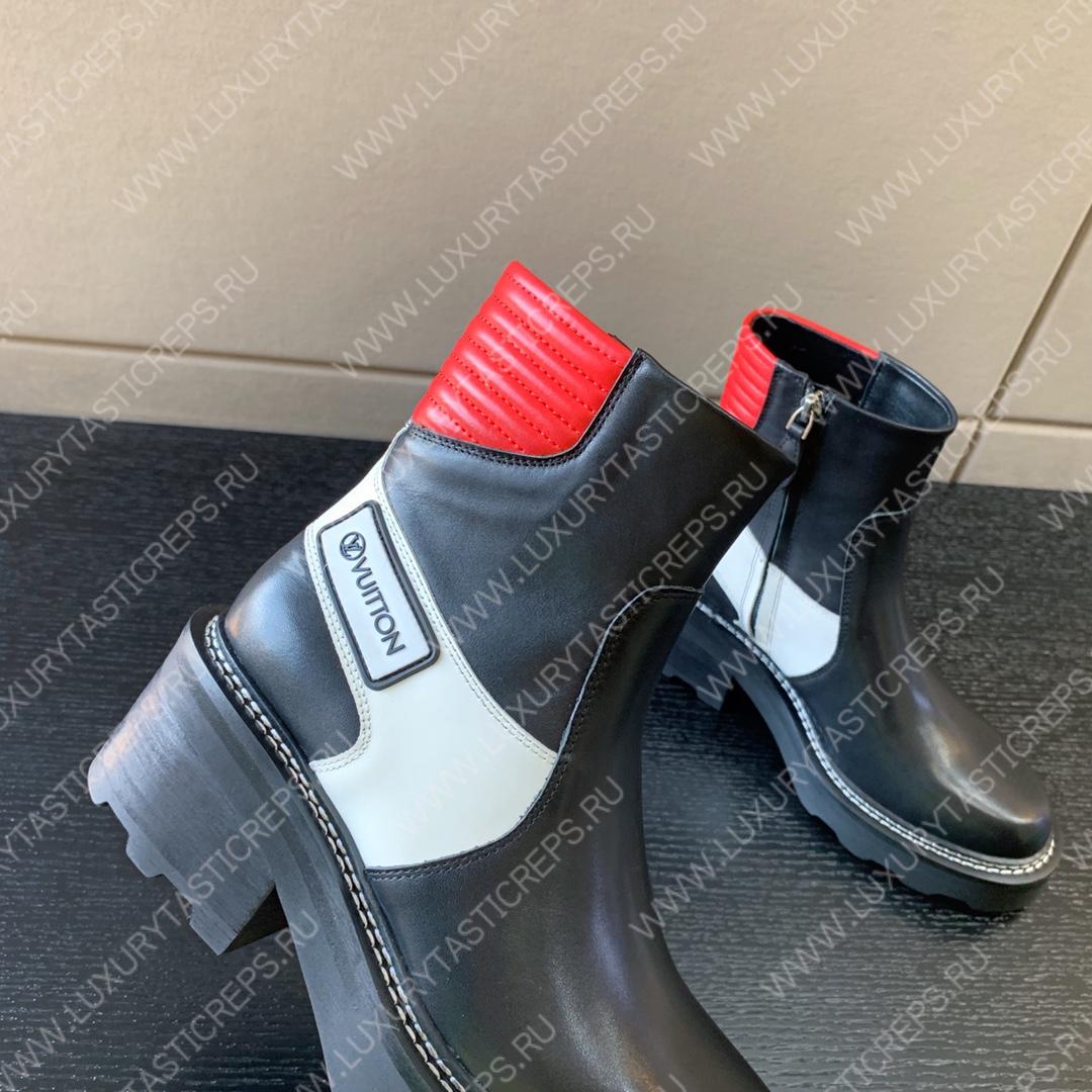 l**is V*t*n beaubourg ankle boots black and red 1a9obp