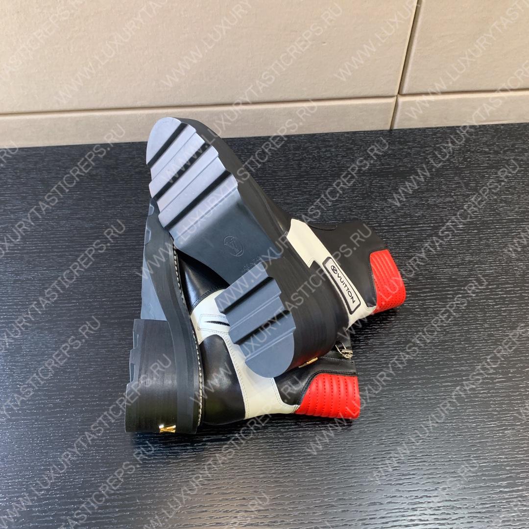 l**is V*t*n beaubourg ankle boots black and red 1a9obp