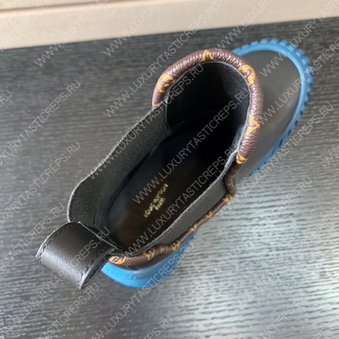 l**is V*t*n ruby flat ankle boots noir and blue 1ab0fs