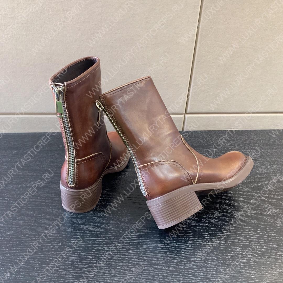 MIU MIU LEATHER BOOTIES SIENNA 5U795D