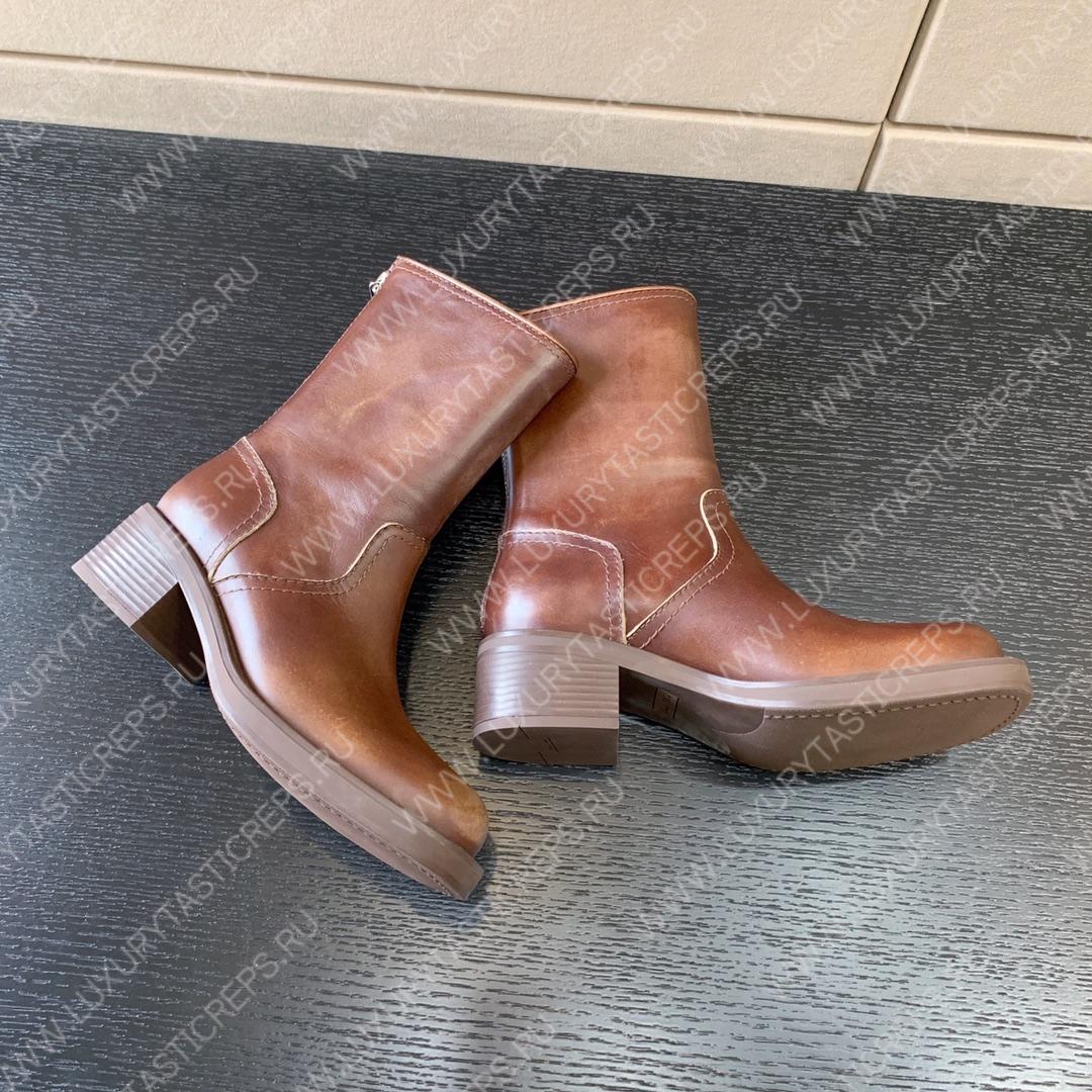 MIU MIU LEATHER BOOTIES SIENNA 5U795D