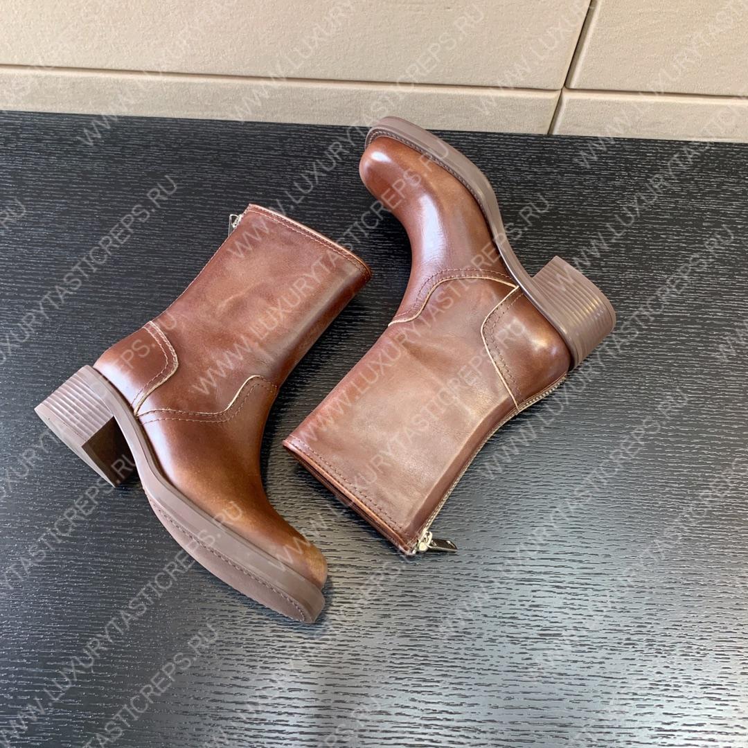 MIU MIU LEATHER BOOTIES SIENNA 5U795D